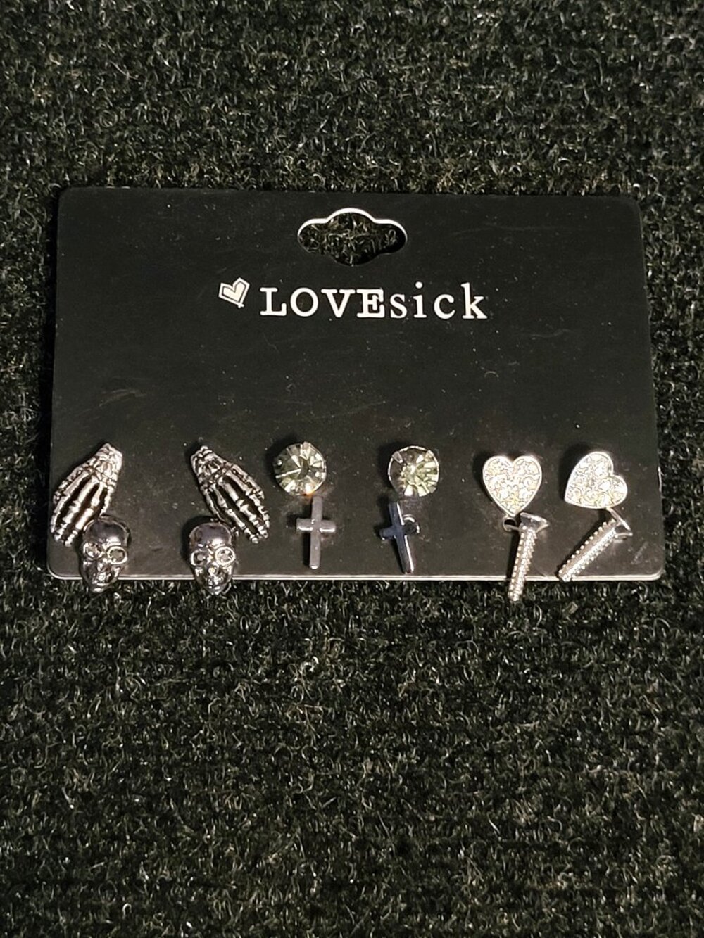 ⚡3/$20⚡LOVESICK Skeleton Hands/Hearts/Skulls/Crosses/Screws Earrings Hot Topic